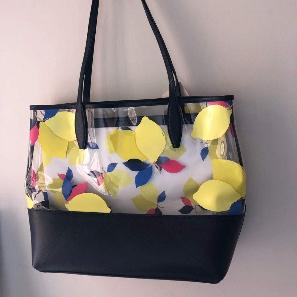Kate Spade Clear Large Bag with Lemons and Insert